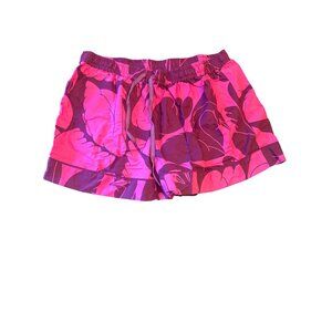 Cecilia Pettersson For Anthropologie Pink Floral Print Shorts XL Tropical